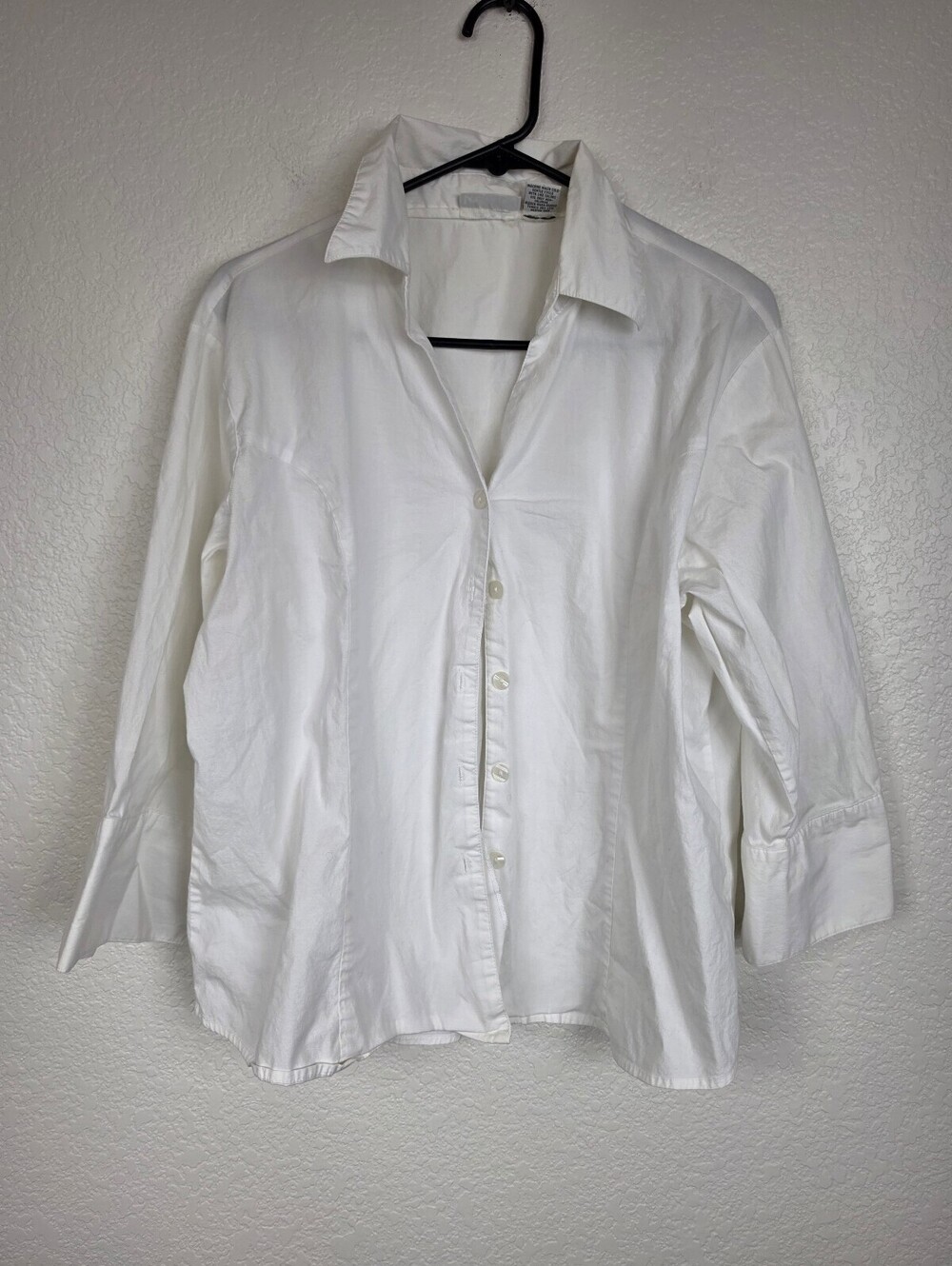 Lee Riveted White Button-Up Shirt XL Cotton Spandex Blend